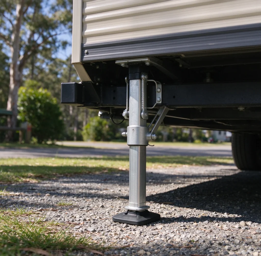 Illustrative application of Caravan Support Leg