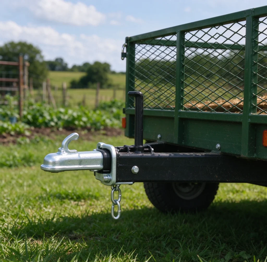 Illustrative application of Garden Trailer Quick Coupling